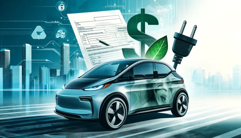 illustration of an electric vehicle and tax credits