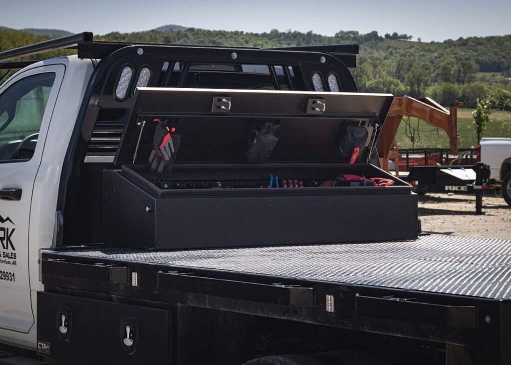 flatbed truck tool box integration